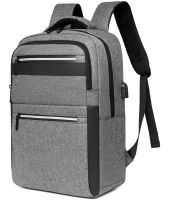 Міський молодіжний Оксфордський рюкзак Bag BG - 40 Сірий для ноутбука 15,6 " дюйма універсальний Чоловічий з USB і портом для навушників 42Х28 см BG40