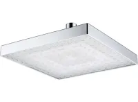Светодиодная квадратная насадка лейка для верхнего душа Shower head AND XL-902 с LED RGB подсветкой, Душевая насадка-лейка с датчиком температуры