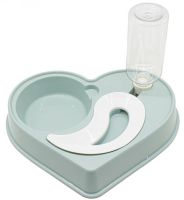 Годівниця з поїлкою для домашніх тварин Dog & Cat bowl 2в1 500мл, Миска зі сталі з автоматичним диспенсером для води для собак і котів синя