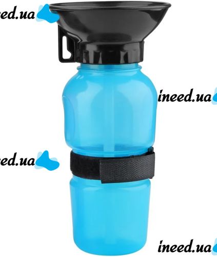 Портативна Дорожня поїлка для собак Aqua Dog Petshy PET Bottle 500 мл автоматична прогулянкова пляшка для води з чашею в дорогу ПЕТ ботл