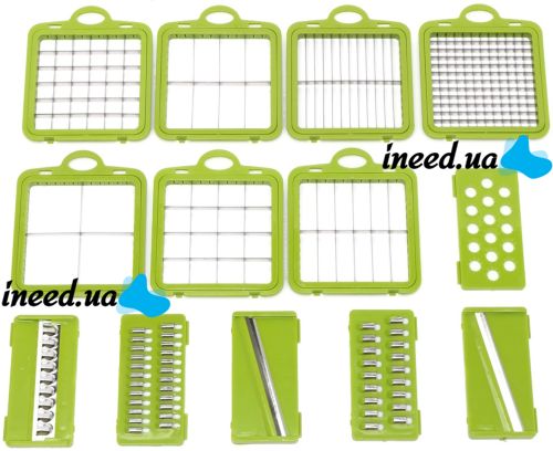 Багатофункціональна овочерізка Veggie slicer MA-8 22 в 1 кухонна терка подрібнювач слайсер для нарізки овочів і фруктів з насадками і контейнером