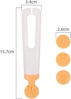 Roller Cutter Cutter Set Kitchen Pastry Knife Dough Wheel with Replaceable Discs 15.7cm Divider Cutter for Noodles, Pizza and Dough White