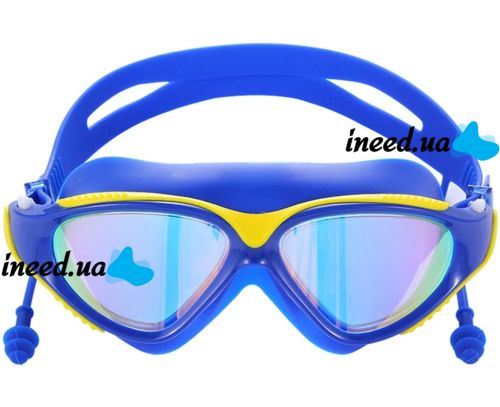 Swimming Goggles Conquest Uv Shield Anti-Fog Protective Mask with Double Adjustable Strap, earplugs and UV Protection in a 17x5 cm Pool Cover