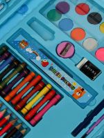 Художній набір для творчості Art Set 86 предметів, дитячий комплект маркерів, олівців і фарб в кейсі для малювання від 3-х років Синій