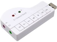 External USB 8.1 Piano Sound Card External Sound Adapter for Laptop and PC Computer, USB Audio Card with Control Buttons 8.3x4.3 cm