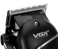 Акумуляторна машинка для стрижки волосся VGR V-683 10W бездротовий чоловічий бездротовий тример для окантовки бороди і вусів зі змінними насадками і дисплеєм USB