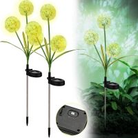 Садовий декоративний ліхтар Кульбабки LED Flower Solar Light AD-2302 42.5 см 2 штуки вуличний світильник на сонячній батареї Теплий білий