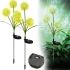 Садовый декоративный фонарь Одуванчики LED Flower Solar Light AD-2302 42.5 см 2 штуки уличный светильник на солнечной батарее Теплый белый