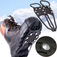 Ice climbers with full metal spikes for shoes size 36-45, rubber overlays for shoes with metal spikes for walking on ice and snow
