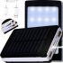 Portable Charger Power Bank Solar 90,000 mAh with Led Flashlight UMB Metal Black Solar Powered Powerbank, External Battery, PowerBank 