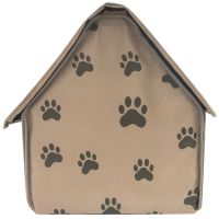 М'який будиночок для собак і кішок Portable Dog House портативна складна будка для домашніх тварин, розкладне спальне місце на флісі для вихованців