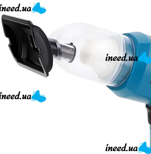Акумуляторний пилосос Makita CVC-21 21V з насадками, бездротовий ручний автопилосос Макіта 3 режими швидкості для сухого прибирання в авто і вдома Синій