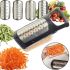 Набор терок Soft Touch Container Grater Set 4 в 1 ручная овощерезка, мультислайсер для нарезки овощей и фруктов со сменными насадками и контейнером