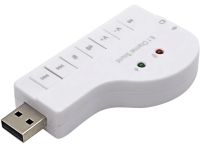 External USB 8.1 Piano Sound Card External Sound Adapter for Laptop and PC Computer, USB Audio Card with Control Buttons 8.3x4.3 cm