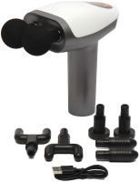 Ручной ударный массажер для мышц Massage Gun Maxtop MP-921 25W 1500мАч аккумуляторный двойной пистолет вибромассажер для всего тела с дисплеем USB