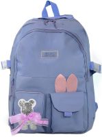 School bag Set Fashion SG5017 4 in 1 for girls, teenage school kit, backpack for 16 liters shopper bag pencil case, satchel with Purple badge