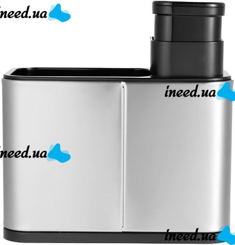 Диспенсер з дозатором для миючого Clean Storage Rack TH3700 3 в 1 органайзер для столових приладів з підставкою і зливом для води на мийку PK-1