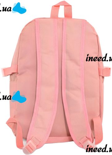 School bag Set Fashion SG5017 4 in 1 for girls, teenage school kit, backpack for 16 liters shopper bag pencil case, satchel with Pink badge
