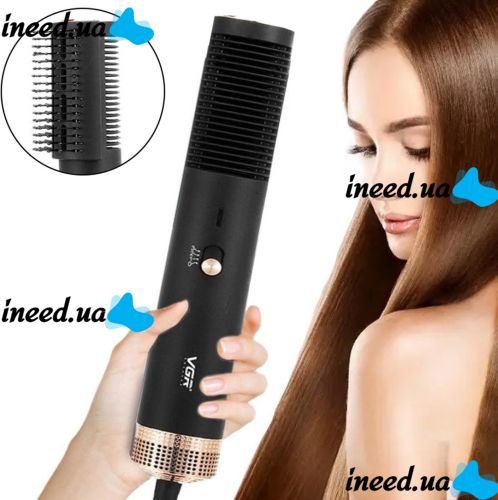 Фен щітка випрямляч VGR V-490 Hair Dryerhot Air Comb для сушіння й укладання будь-якого типу волосся гарячим повітрям 2 в 1, Стайлер гребінець 1200W