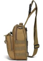 6L Tactical Crossbody Bag A74 Brown Single-strap Waterproof Men's Military Chest Bag Army Chest Banana