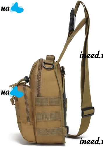 6L Tactical Crossbody Bag A74 Brown Single-strap Waterproof Men's Military Chest Bag Army Chest Banana