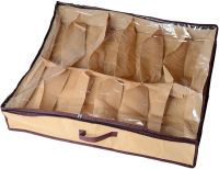  Shoes Under Shoe Storage Organizer for 12 Pairs Shoe Drawer Shoesander Case with Compartments in the Closet for Protection from Dust and dirt Brown