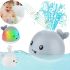 Дитяча іграшка для ванної світиться кит Spray Water Bath Toy з підсвічуванням і фонтаном, плаваюча іграшка Кит спрей з фонтанчиком для купання малюків