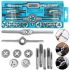 Tap and Die Set M3-M12 20 pieces set of steel taps and dies for metric thread cutting in a case with sword and lancet