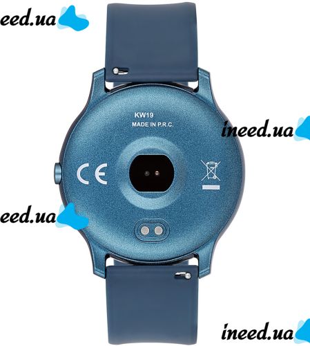 Wrist Smart Watch KW19 Blue 44mm with Pressure Measurement and Fitness Tracker Smart Bluetooth Watch with Tonometer and Heart Rate Monitor Blue