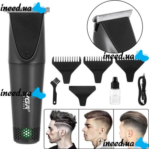 VGR V-925 cordless cordless hair clipper, Cordless trimmer shaver beard and mustache trimmer V 925 Black