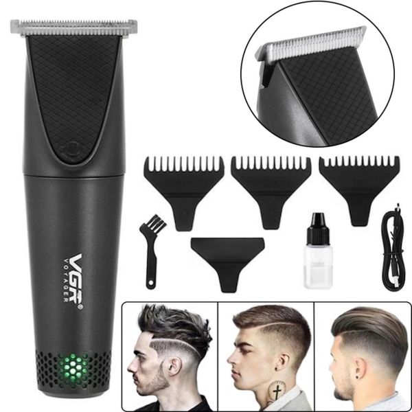 VGR V-925 cordless cordless hair clipper, Cordless trimmer shaver beard and mustache trimmer V 925 Black