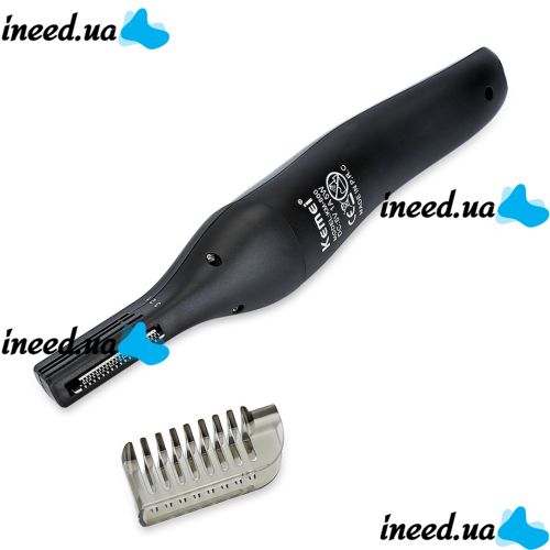 Rechargeable electric shaver, clipper, Kemei KM-600 trimmer for cutting hair, beard, nose and ears, 11 in 1 body kit with attachments, razor trimmer