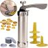 Biscuits EL-2066 11 nozzles professional pastry press syringe for cookies and cream, Dessert and dough syringe gun with nozzles