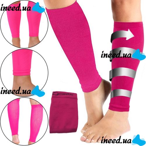 Supportive Compression Leggings Copper Fit Calf Compression Sleeves, Tight-fitting Knee Socks with Calf Fixation, Ankle Support Bandage Pink