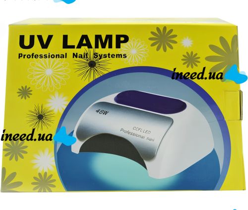 Гібридна ультрафіолетова LED лампа Sun Nail System K18 48W для манікюру і педикюру CCFL UV Lamp з датчиком руху і таймером для сушіння гель лаку