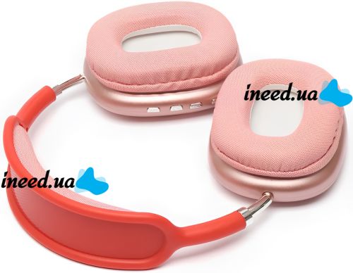 Накладні бездротові навушники Bluetooth Macaron P9 Max з AUX повнорозмірні блютуз стереонавушники зі слотом карти пам'яті MicroSD, TF Card червоні