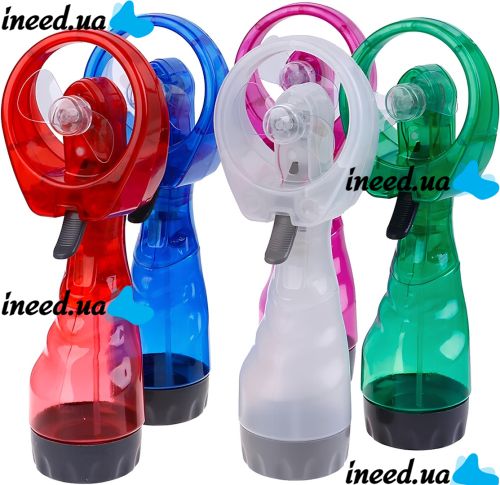 Ручной мини вентилятор с увлажнителем Water Spray Fan HP-8333 2 в 1 Увлажнитель воздуха на батарейках с емкостью для распыления воды 285 мл