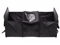 Folding Bag Organizer Trunk Organizer & Cooler in the trunk of the car, Folding nylon container with a thermal compartment, Refrigerator organizer in the car
