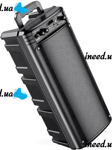 Outdoor Speaker with Microphone Hoco BS52 Billowing Outdoor Wireless Portable Bluetooth Speaker System, Stand-alone Karaoke, Remote Control and Color Music