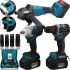 Аккумуляторный набор Makita 3в1 Гайковерт DTW385 шуруповерт DTW488 Угловая шлифовальная болгарка DGA506Z Макита 48V 5Ah с 2 аккумуляторами в кейсе