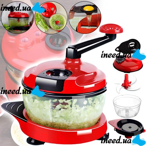 Keouke Chopper Food LG-006 2-in-1 Handheld Vegetable Chopper LG-006 2-in-1 Kitchen Mini Blender with three blades and 1.5L bowl Chopper for chopping meat