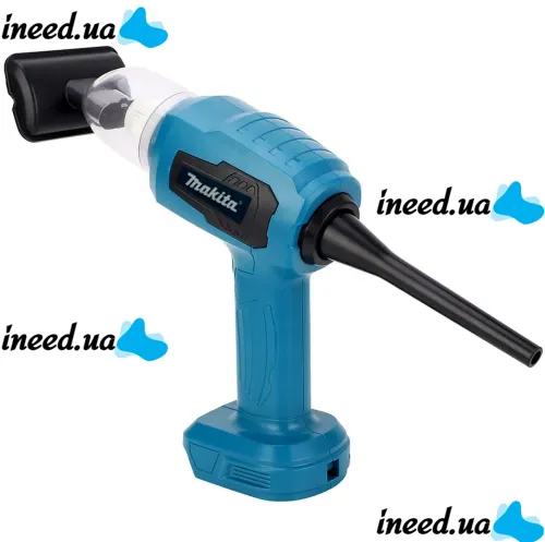Акумуляторний пилосос Makita CVC-21 21V з насадками, бездротовий ручний автопилосос Макіта 3 режими швидкості для сухого прибирання в авто і вдома Синій