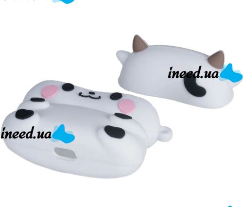Захисний протиударний чохол Case 3D Cute Cow корівка для навушників Apple AirPods Pro 1, 2 силіконовий кейс Корівка з повним захистом і карабіном