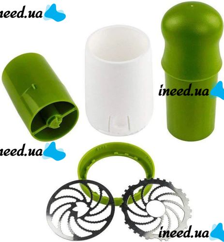 Ручний подрібнювач для свіжої зелені Herb Grinder ручна механічна млин для спецій і сушених трав з регульованим рівнем помелу Зелена