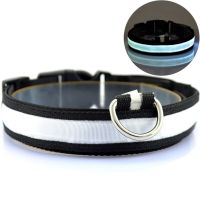 Luminous Fabric Collar Glow Ring for Cats and Dogs LED Neon with LED Backlight on Battery with USB for Pets