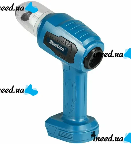 Акумуляторний пилосос Makita CVC-21 21V з насадками, бездротовий ручний автопилосос Макіта 3 режими швидкості для сухого прибирання в авто і вдома Синій
