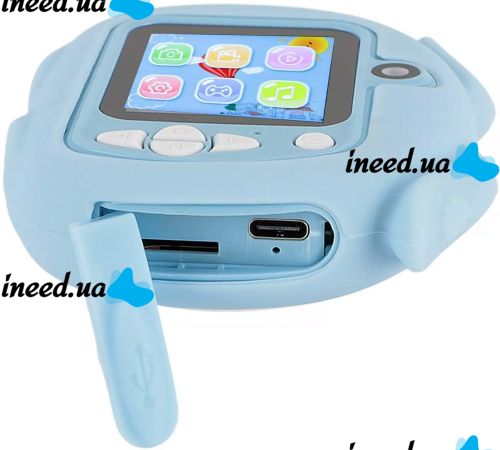 Дитячий цифровий фотоапарат Infinity Kids Camera D300 Pig з іграми, Селфі камерою і відео зйомкою, акумуляторна камера для дітей від 3-х років USB
