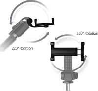 Selfie Stick Tripod Selfie Stick L01 70cm Telescopic Tripod for Selfie, Monopod Tripod with Holder for Phone with Bluetooth Remote Control L-01