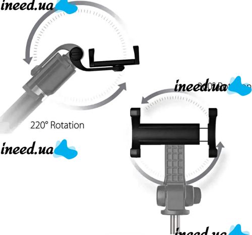Selfie Stick Tripod Selfie Stick L01 70cm Telescopic Tripod for Selfie, Monopod Tripod with Holder for Phone with Bluetooth Remote Control L-01