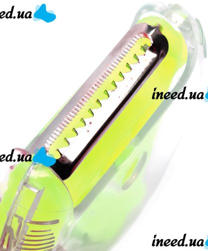 Ручна кругла овочерізка Rotary Multifunctional Peeler 3 в 1 універсальна тристороння терка для чищення і нарізки соломкою овочів і фруктів